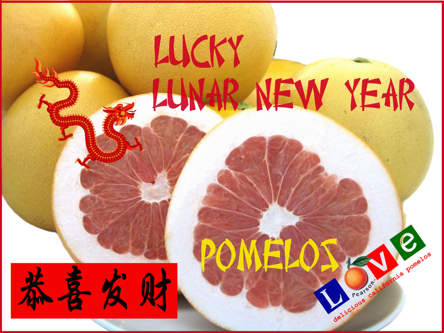 Lucky Chinese New Year Pomelos