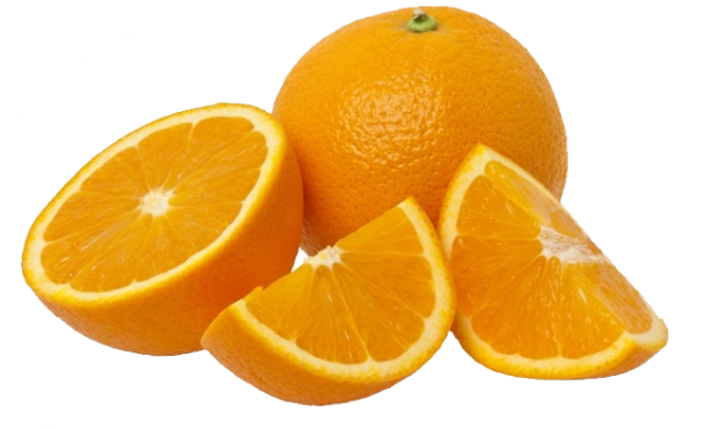 delicious navel orange slices
