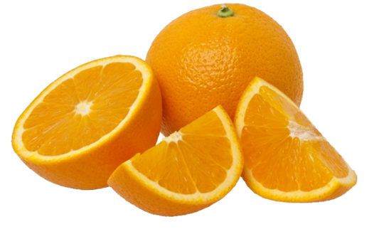 delicious navel orange slices